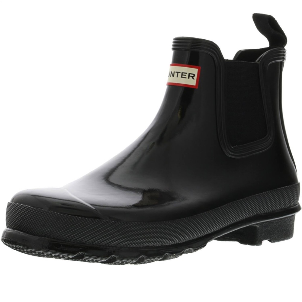 Short Black Hunter Rain Boots size 8